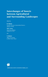 Cover image: Interchanges of Insects between Agricultural and Surrounding Landscapes 1st edition 9780412822902