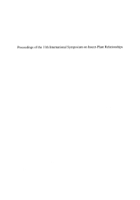 Titelbild: Proceedings of the 11th International Symposium on Insect-Plant Relationships 1st edition 9781402008900