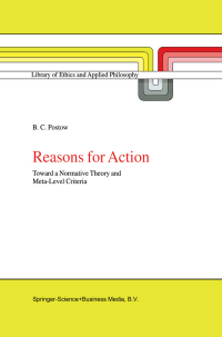 Imagen de portada: Reasons for Action 9780792357001