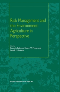 Cover image: Risk Management and the Environment: Agriculture in Perspective 1st edition 9789048161584