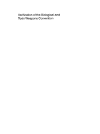 Imagen de portada: Verification of the Biological and Toxin Weapons Convention 1st edition 9780792365068