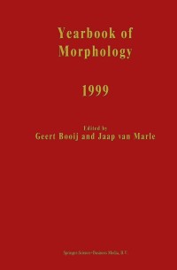 Immagine di copertina: Yearbook of Morphology 1999 1st edition 9780792366317