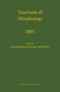 Cover image: Yearbook of Morphology 2001 1st edition 9781402007248