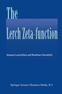 صورة الغلاف: The Lerch zeta-function 9781402010149