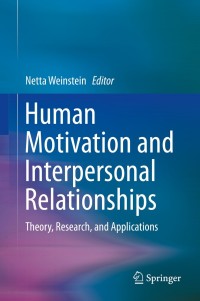 Titelbild: Human Motivation and Interpersonal Relationships 9789401785419