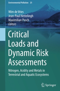 صورة الغلاف: Critical Loads and Dynamic Risk Assessments 9789401795074