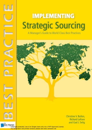 Immagine di copertina: Implementing Strategic Sourcing 1st edition 9789087535797