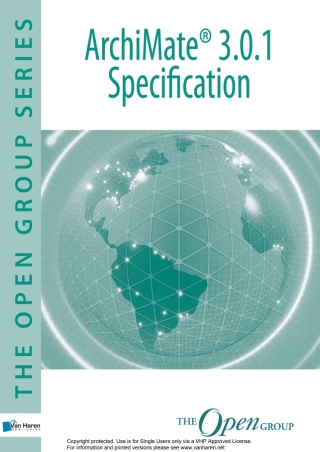 表紙画像: ArchiMate® 3.0.1 Specification 1st edition 9789401802369