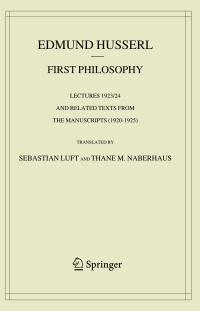 Cover image: First Philosophy 9789402415957
