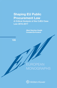 Cover image: Shaping EU Public Procurement Law 9789403501604