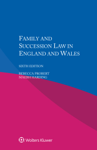 Cover image: Family and Succession Law in England and Wales 6th edition 9789403505138