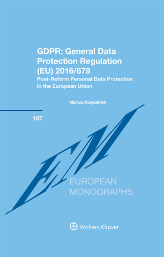 Cover image: GDPR: General Data Protection Regulation (EU) 2016/679 9789403505947