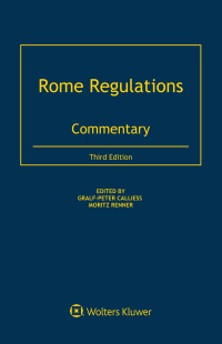 Cover image: Rome Regulations 9789403509112