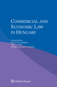 صورة الغلاف: Commercial and Economic Law in Hungary 9789403513225