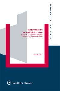 Cover image: Exceptions in EU Copyright Law 9789403523958