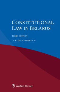 Cover image: Constitutional law in Belarus 3rd edition 9789403531106