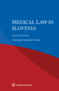 Imagen de portada: Medical Law in Slovenia 2nd edition 9789403534657