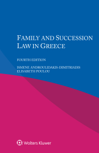 Cover image: Family and Succession Law in Greece 4th edition 9789403539348