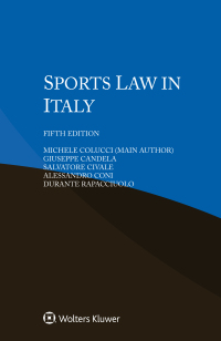 Imagen de portada: Sports Law in Italy 5th edition 9789403541426