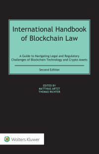 Immagine di copertina: International Handbook of Blockchain Law 9789403541570