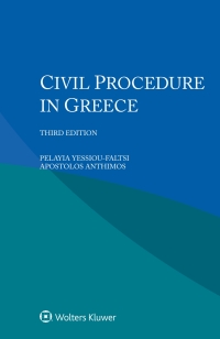 Cover image: Civil Procedure in Greece 3rd edition 9789403544175