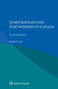 Cover image: Corporations and Partnerships in Canada 4th edition 9789403545677