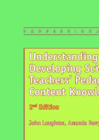 Cover image: Understanding and Developing ScienceTeachers’ Pedagogical Content Knowledge 9789460918216