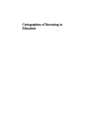 Cover image: Cartographies of Becoming in Education 9789462091702