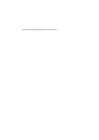 صورة الغلاف: Unfolding the Unexpectedness of Uncertainty 9789462093560
