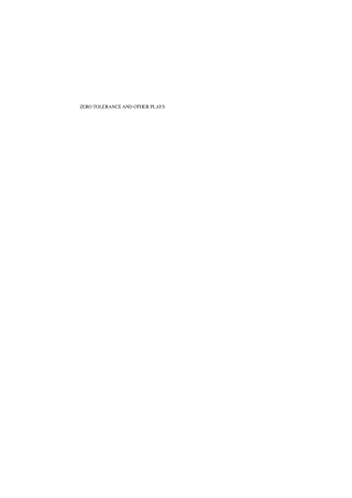 Cover image: Zero Tolerance and Other Plays 9789462094529