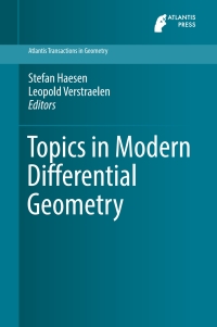 Imagen de portada: Topics in Modern Differential Geometry 9789462392397