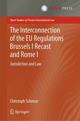 Cover image: The Interconnection of the EU Regulations Brussels I Recast and Rome I 9789462653665
