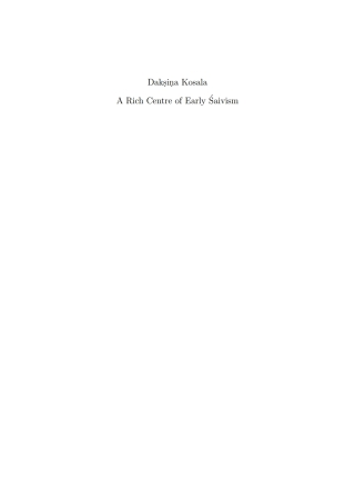 Cover image: Dakṣiṇa Kosala 9789492444677