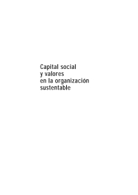 表紙画像: Capìtal Social y Valores en la Organización Sustentable 1st edition 9789506415136