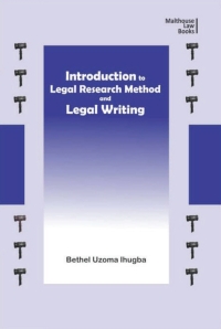 صورة الغلاف: Introduction to Legal Research Method and Legal Writing 9789785739770