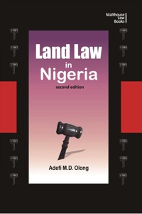 Cover image: Land Law in Nigeria 2nd edition 9789788422648
