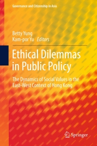 Titelbild: Ethical Dilemmas in Public Policy 9789811004353