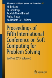 Imagen de portada: Proceedings of Fifth International Conference on Soft Computing for Problem Solving 9789811004506