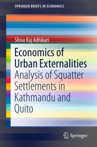 Titelbild: Economics of Urban Externalities 9789811005442
