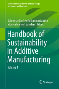 Cover image: Handbook of Sustainability in Additive Manufacturing 9789811005473