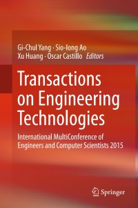 Imagen de portada: Transactions on Engineering Technologies 9789811005503