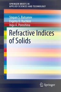 Imagen de portada: Refractive Indices of Solids 9789811007965