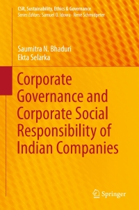 Cover image: Corporate Governance and Corporate Social Responsibility of Indian Companies 9789811009242