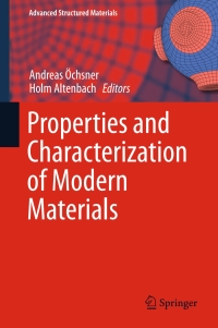 Cover image: Properties and Characterization of Modern Materials 9789811016011