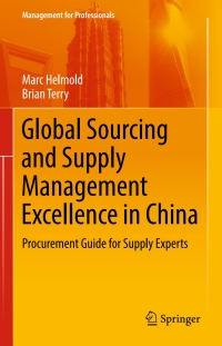 Cover image: Global Sourcing and Supply Management Excellence in China 9789811016653