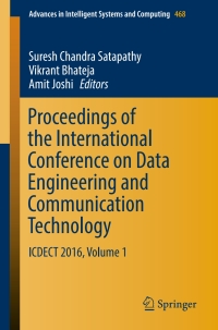 Cover image: Proceedings of the International Conference on Data Engineering and Communication Technology 9789811016745