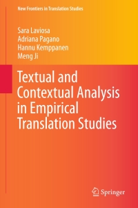 Omslagafbeelding: Textual and Contextual Analysis in Empirical Translation Studies 9789811019678