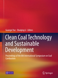 Titelbild: Clean Coal Technology and Sustainable Development 9789811020223