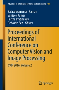 Imagen de portada: Proceedings of International Conference on Computer Vision and Image Processing 9789811021060