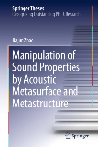Cover image: Manipulation of Sound Properties by Acoustic Metasurface and Metastructure 9789811021244